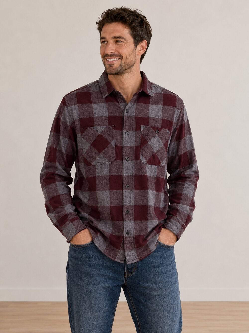 Arizona‎ Jean Co Men’s Large Buffalo Plaid Flannel Shirt Grunge Workwear